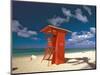 Lifeguard Tower, Waikiki Beach, Honolulu, Hawaii-George Oze-Mounted Photographic Print