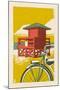 Lifeguard Tower - Woodblock-Lantern Press-Mounted Art Print