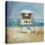 Lifeguard Tower-Liz Jardine-Stretched Canvas