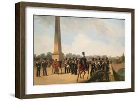 Lifeguards Regiment on the Connetable Square in Gatchina-Gottfried Willewalde-Framed Giclee Print