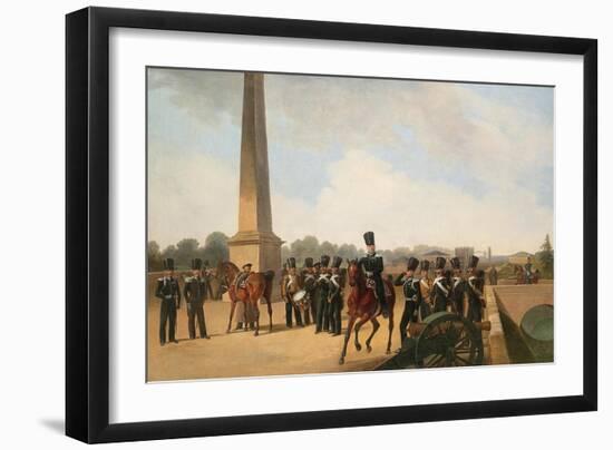 Lifeguards Regiment on the Connetable Square in Gatchina-Gottfried Willewalde-Framed Giclee Print