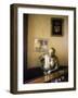 Lifesize Bronze Statue of Author Ernest Hemingway in Bar El Floridita, Havana, Cuba-null-Framed Photographic Print