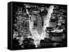 Lifestyle Instant, Flatiron Building by Nigth, Black and White Photography, Manhattan, NYC, US-Philippe Hugonnard-Framed Stretched Canvas