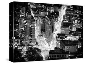 Lifestyle Instant, Flatiron Building by Nigth, Black and White Photography, Manhattan, NYC, US-Philippe Hugonnard-Stretched Canvas