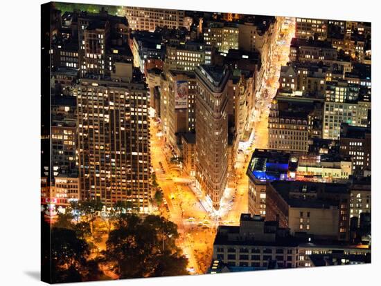 Lifestyle Instant, Flatiron Building by Nigth, Manhattan, New York City, United States-Philippe Hugonnard-Stretched Canvas