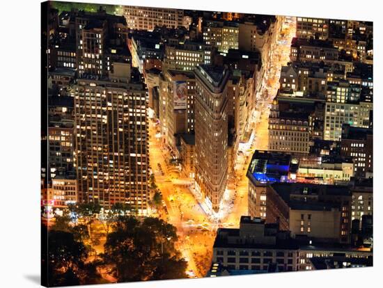 Lifestyle Instant, Flatiron Building by Nigth, Manhattan, New York City, United States-Philippe Hugonnard-Stretched Canvas