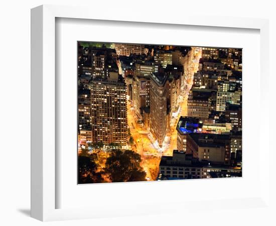 Lifestyle Instant, Flatiron Building by Nigth, Manhattan, New York City, United States-Philippe Hugonnard-Framed Photographic Print