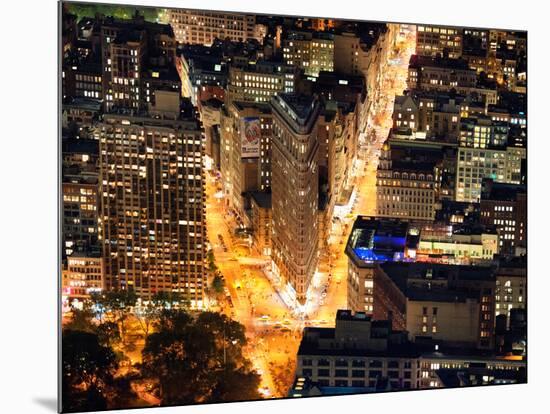 Lifestyle Instant, Flatiron Building by Nigth, Manhattan, New York City, United States-Philippe Hugonnard-Mounted Photographic Print