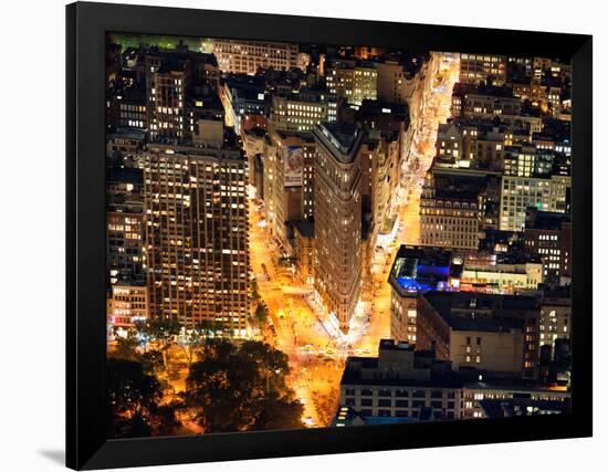 Lifestyle Instant, Flatiron Building by Nigth, Manhattan, New York City, United States-Philippe Hugonnard-Framed Premium Photographic Print