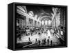 Lifestyle Instant, Grand Central Terminal, Black and White Photography Vintage, Manhattan, NYC, US-Philippe Hugonnard-Framed Stretched Canvas