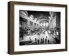 Lifestyle Instant, Grand Central Terminal, Black and White Photography Vintage, Manhattan, NYC, US-Philippe Hugonnard-Framed Photographic Print