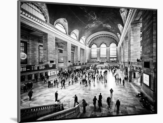 Lifestyle Instant, Grand Central Terminal, Black and White Photography Vintage, Manhattan, NYC, US-Philippe Hugonnard-Mounted Photographic Print