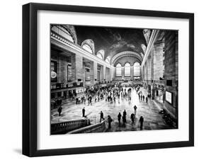 Lifestyle Instant, Grand Central Terminal, Black and White Photography Vintage, Manhattan, NYC, US-Philippe Hugonnard-Framed Photographic Print