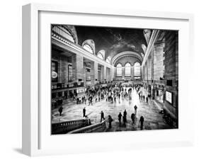 Lifestyle Instant, Grand Central Terminal, Black and White Photography Vintage, Manhattan, NYC, US-Philippe Hugonnard-Framed Photographic Print