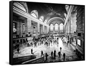 Lifestyle Instant, Grand Central Terminal, Black and White Photography Vintage, Manhattan, NYC, US-Philippe Hugonnard-Framed Stretched Canvas