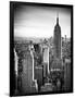 Lifestyle Instant, Skyline, Empire State Building, Manhattan, Black and White Photography, NYC, US-Philippe Hugonnard-Framed Photographic Print