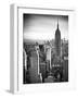 Lifestyle Instant, Skyline, Empire State Building, Manhattan, Black and White Photography, NYC, US-Philippe Hugonnard-Framed Photographic Print