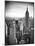 Lifestyle Instant, Skyline, Empire State Building, Manhattan, Black and White Photography, NYC, US-Philippe Hugonnard-Mounted Photographic Print