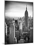 Lifestyle Instant, Skyline, Empire State Building, Manhattan, Black and White Photography, NYC, US-Philippe Hugonnard-Mounted Photographic Print