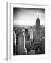 Lifestyle Instant, Skyline, Empire State Building, Manhattan, Black and White Photography, NYC, US-Philippe Hugonnard-Framed Photographic Print