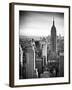 Lifestyle Instant, Skyline, Empire State Building, Manhattan, Black and White Photography, NYC, US-Philippe Hugonnard-Framed Premium Photographic Print