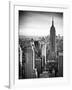 Lifestyle Instant, Skyline, Empire State Building, Manhattan, Black and White Photography, NYC, US-Philippe Hugonnard-Framed Photographic Print