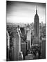 Lifestyle Instant, Skyline, Empire State Building, Manhattan, Black and White Photography, NYC, US-Philippe Hugonnard-Mounted Photographic Print