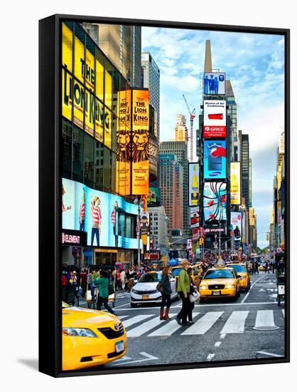 Lifestyle Instant, Times Square, Manhattan, New York City, United States-Philippe Hugonnard-Framed Stretched Canvas