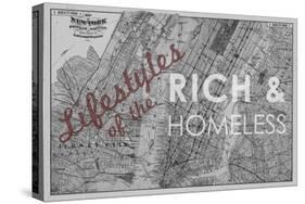 Lifestyles of the Rich & Homeless - 1891, New York, Brooklyn, & Jersey City Map-null-Stretched Canvas