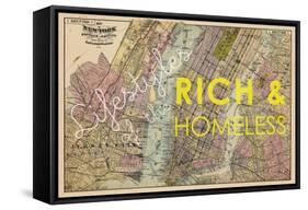 Lifestyles of the Rich & Homeless - 1891, New York, Brooklyn, & Jersey City Map-null-Framed Stretched Canvas