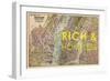 Lifestyles of the Rich & Homeless - 1891, New York, Brooklyn, & Jersey City Map-null-Framed Giclee Print