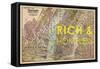 Lifestyles of the Rich & Homeless - 1891, New York, Brooklyn, & Jersey City Map-null-Framed Stretched Canvas