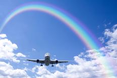 Aeroplane Clouds and Rainbow-lifethree3-Photographic Print