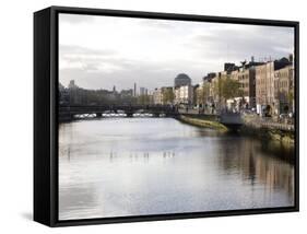 Liffey River, Dublin, Republic of Ireland, Europe-Oliviero Olivieri-Framed Stretched Canvas