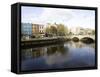 Liffey River, Dublin, Republic of Ireland, Europe-Oliviero Olivieri-Framed Stretched Canvas