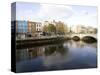 Liffey River, Dublin, Republic of Ireland, Europe-Oliviero Olivieri-Stretched Canvas