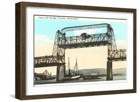 Lift Bridge, Tacoma, Washington-null-Framed Art Print