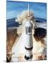 Lift Off of Apollo 11 Mission, with Neil Armstrong, Michael Collins, Edwin Buzz Aldrin, July 1969-null-Mounted Photo