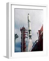 Lift-off of Gemini-Titan 11, Cape Canaveral, Florida-Stocktrek Images-Framed Photographic Print