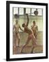 Lifting Weights with One Arm Number 2, 1914-Eugene Jansson-Framed Giclee Print