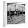 Lifting Wounded Soldiers onto a Hospital Train, East Africa, World War I, 1914-1918-null-Framed Photographic Print