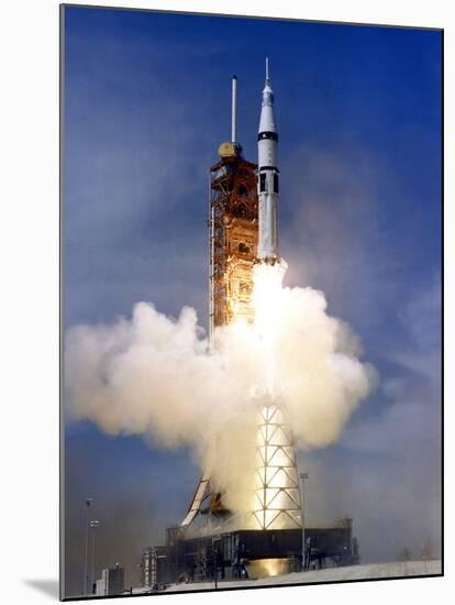 Liftoff of the Saturn IB Launch Vehicle-Stocktrek Images-Mounted Premium Photographic Print