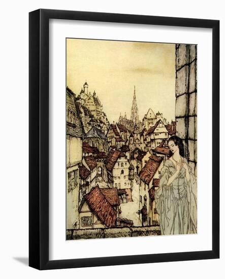 'Ligeia' by Edgar Allan Poe-Arthur Rackham-Framed Giclee Print