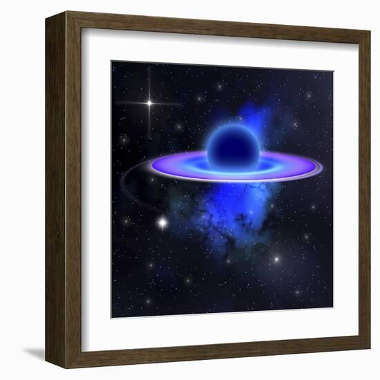 Light and Matter Being Pulled into a Black Hole-Stocktrek Images-Framed Art Print