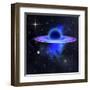 Light and Matter Being Pulled into a Black Hole-Stocktrek Images-Framed Art Print