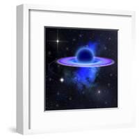 Light and Matter Being Pulled into a Black Hole-Stocktrek Images-Framed Art Print