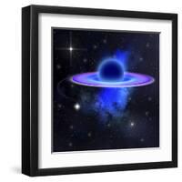 Light and Matter Being Pulled into a Black Hole-Stocktrek Images-Framed Art Print