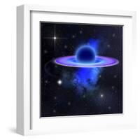 Light and Matter Being Pulled into a Black Hole-Stocktrek Images-Framed Art Print