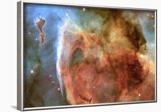 Light and Shadow in the Carina Nebula Space Photo Art Poster Print-null-Framed Poster