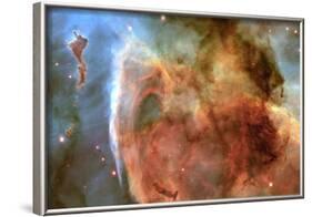 Light and Shadow in the Carina Nebula Space Photo Art Poster Print-null-Framed Poster